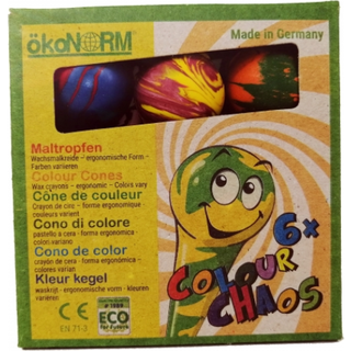 Farvekridt, kegleformede - Colour Chaos - 6 stk