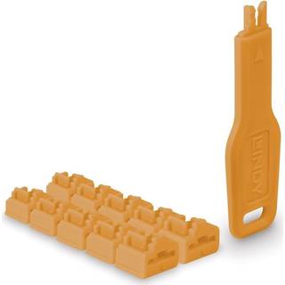Lindy Port Blocker Rj45 Orange10-pack + Key