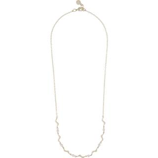 Snö Of Sweden Line Pearl Necklace Gold/White 42cm