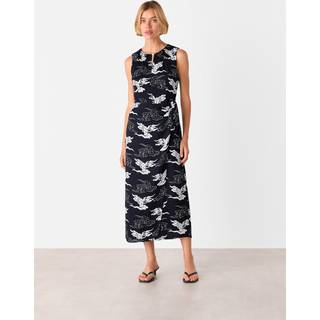 Whistles Whistles Blue Cloud Tie Waist Midi Dress - EU 36 (UK 8)