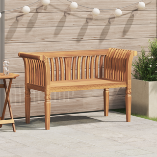 Havebænk 127.5x52x80 cm Solidt teaktræ