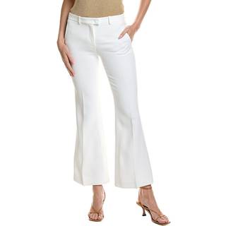 MK Haylee Double Crepe Sablé Cropped Flared Trousers - White - Michael Kors - EU 34
