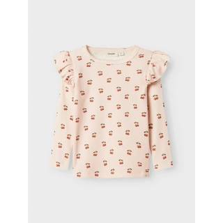 Lil Atelier Lavo Eve Slim Top - Silver Peony/Cherry