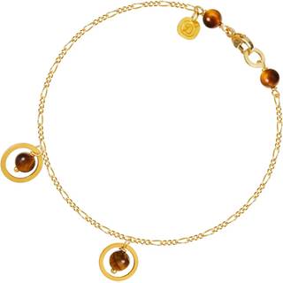 Dulong Piccolo Tiger Eye Armbånd 18 kt. Guld PIC4-A1111-16 cm - Dame - Gold