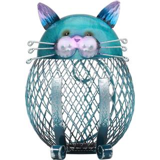 Metal Cat Coin Piggy Bank til voksne Animal Money Bank med kreative og praktiske katte gaver til nederste katte til katteelskere fødselsdag og ju