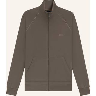 BOSS Full Zip Sweatshirt Jacket Brown