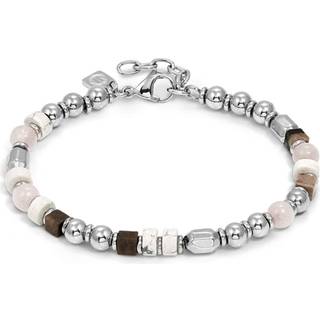 Nomination Instinct Style Sea Edition Quartz & Steel Nuggets Beaded Bracelet - Silver - 19cm