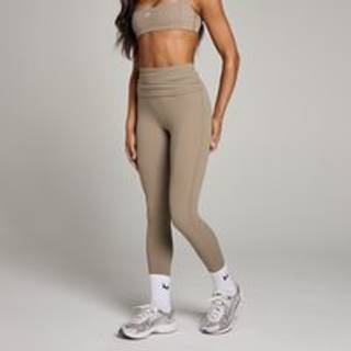 MP Studio Fold Over Legging til kvinder – Light Taupe - M - Brun