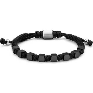 Sort Firkantet Kirurgisk Stål Perlearmbånd