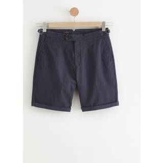 Next Navy Signature Silk Blend Chino Shorts