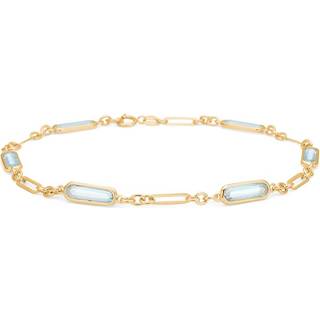 Mads Z  armbånd i 8 kt guld med Sky Blue Topas
