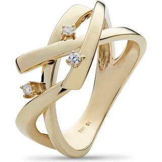 14KT GULD RING M. DIAMANTER