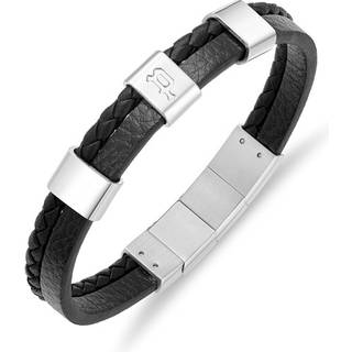 Police PEAGB0040701 URBAN Stainless Steel Leather Bracelet - A98358