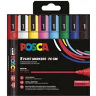 POSCA Tusser POSCA PC-5M 8-sæt - Flerfarvet