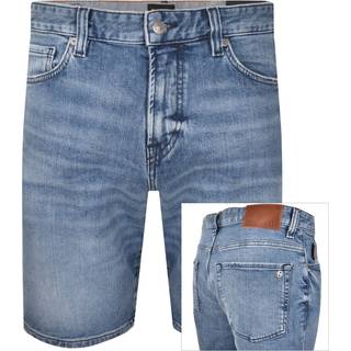 BOSS Orange Herren Jeansshorts blau