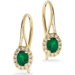 Scrouples Diana ørebøjler roset 0,10ct H-W/SI smaragd 14 kt