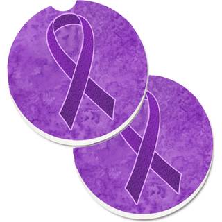 """"Carolines Treasures lilla bnd til bugspytkirtel- og leiomyosarkom-krftopmrksomhed St med 2 kopholdere til bilsknere AN1207CARC 2.56 Multic