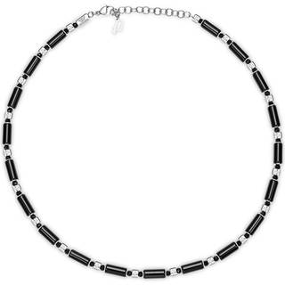 Police PEAGN0037301 URBAN Stainless Steel And Black Bead Necklace - A98352