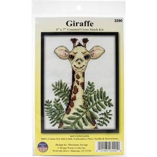 Design Works Crafts CrossStitch Kit 5x7 Giraffe