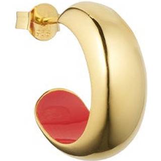 Chunky Rainbow Hoop Enamel 8mm Gold plated (1 pcs)