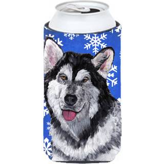 Alaskan Malamute Winter Snowflakes Holiday Tall Boy Beverage Isulator Hugger SC9491TBC