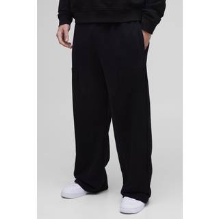 Mens Black Wide Leg Carpenter Joggers