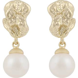 Snö Of Sweden Brittany Short Pendant Earring Gold/White Onesize