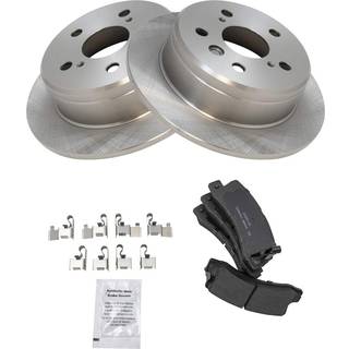 TRQ BACK Brake Pad & Rotor Kit Brake Pads Brake Rotor Ceramic Compatible med 1997-1999 Lexus ES300 1992-1999 Toyota Camry 1999 Solara
