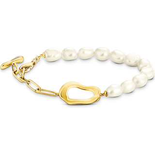 Thomas Sabo A2190-430-14-L19V Perlenarmband Natural Beauty vergoldet