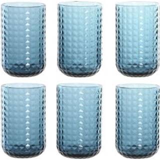 Glassæt Home ESPRIT Blå Krystal 420 ml (6 enheder)