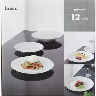 Basic tallerkensæt (12 dele) (På lager i butik)