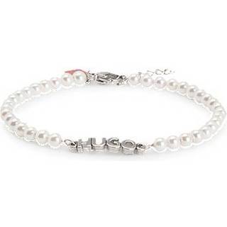 Perlearmbånd med logospænde i metal