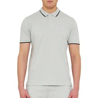 Marshall Artist Tipped Polo T Shirt Dove Grey
