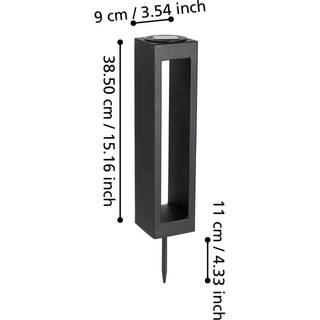 EGLO SOLCELLE SPYD 200MA H380 SORT #12