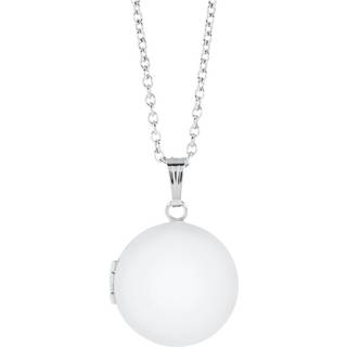 Amazon Essentials Girls Polished Round Locket Necklace 15 """" (tidligere Amazon Collection)