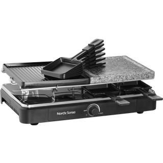 Raclette 8 pers. 44 x 26 x 14 cm 1400 watt Sort