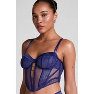 Hunkemöller Ikke-formstøbt longline bøjle-bh Missy blå - 90C