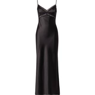 Gina Tricot-Lace detail maxi dress-satinkjoler-Sort-40-Dame