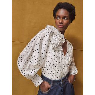 Ro & Zo Ro & Zo Mini Spot Frill Detail Top