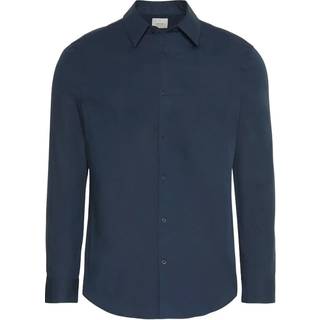 Slim Stretch Button-Down Shirt - Blue - S