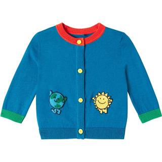 Stella McCartney Kids Baby cotton and wool cardigan - blue - M 18