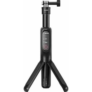 TELESIN 3-i-1 PowerBank Selfie Stick - GoPro Hero 9 / 10 / 11 / 12 / 13 / MAX - Sort
