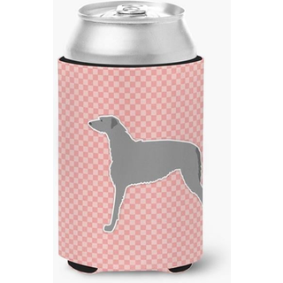 """" Caroline's Treasures Scottish Deerhound Checkerboard Pink Can eller flaske Hugger BB3596CC kan hugger flerfarvet """"