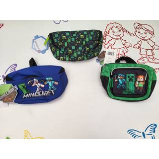 Minecraft blå bæltetaske