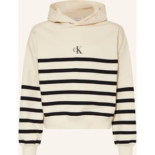 Calvin Klein Calvin Klein White Boxy Stripes Hoodie