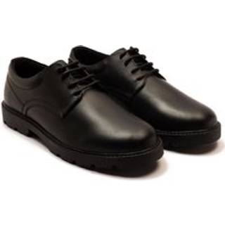 Off The Hook Off The Hook Black Vito Leather Derby Lace-Up School Shoes - 12 EU 30.5