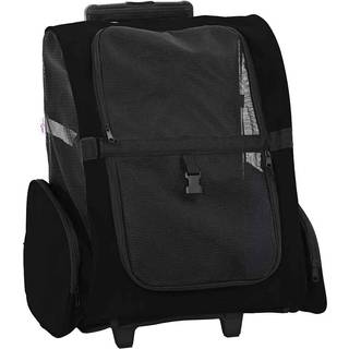 kæledyrsvogn 3-i-1 design sort 48x32x(57-106) cm oxfordstof