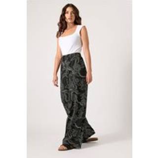 Lts Tall Black Shell Print Wide Leg Trousers Long > 18 Lts | Tall Women's Wide Leg Trousers - Long 18