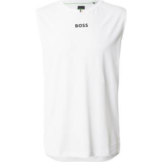 Active tanktop i stof med stræk og striber bagpå