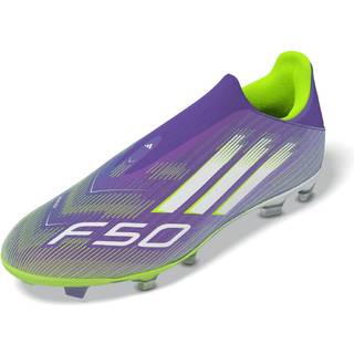 F50 League Laceless Firm/Multi-Ground støvler - Purple Rush / Cloud White / Lucid Lemon - 46